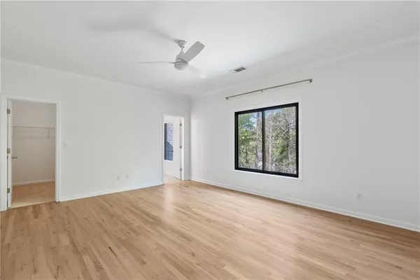 a view of a livingroom with a flat screen tv