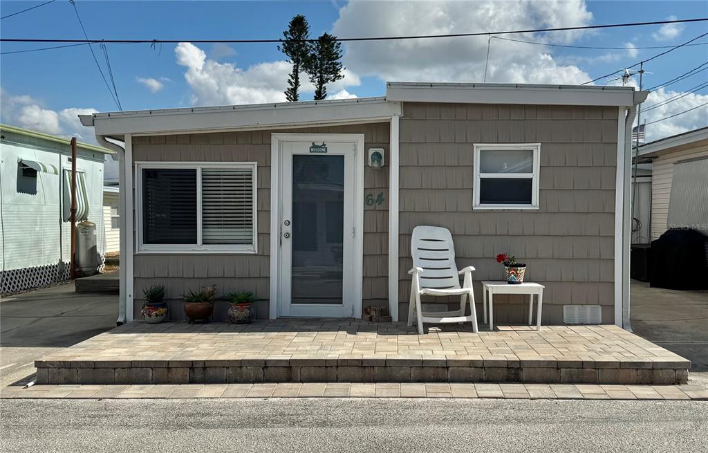 a view of a entryway door front of house