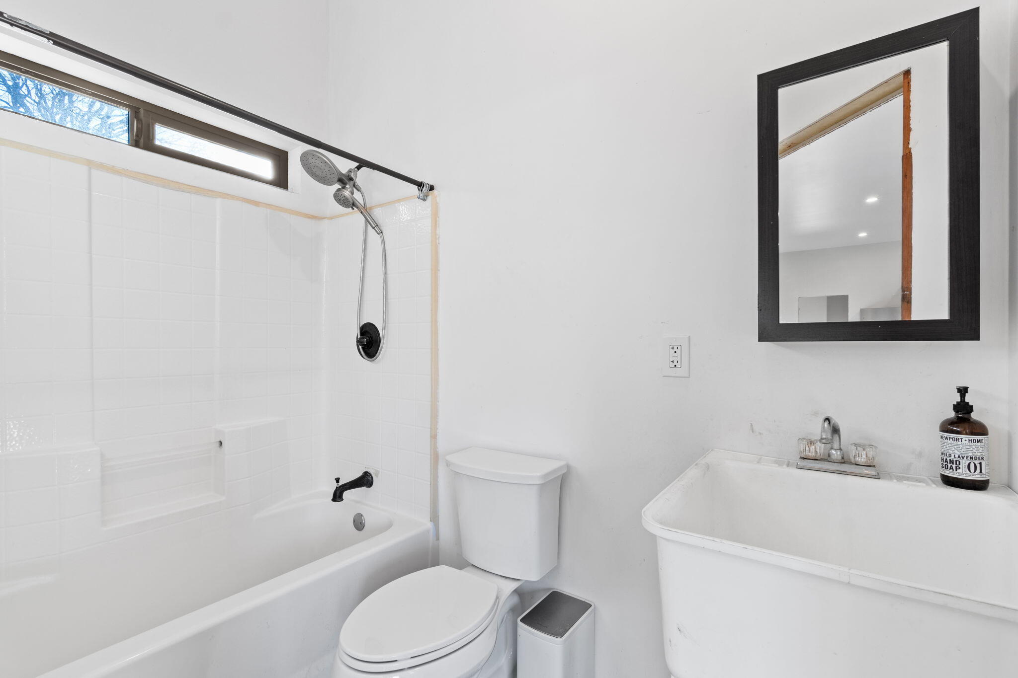 61 Kingston Road Fieldbrook, CA 95519 - Photo 19 of 48 a bathroom with a toilet sink and shower