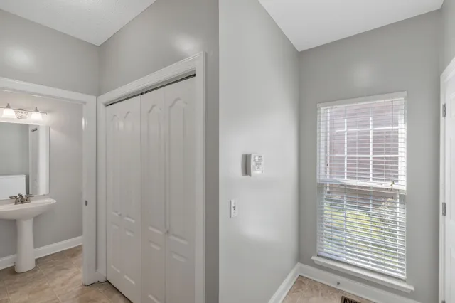 a view of a bathroom with a sink