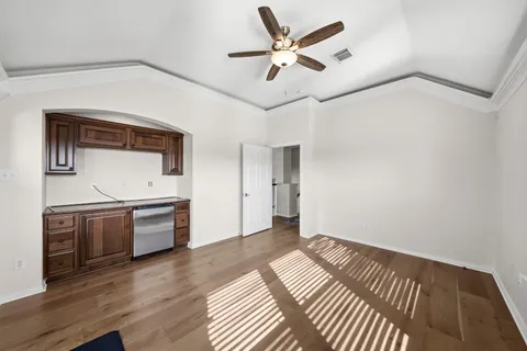 a view of a livingroom with a flat screen tv