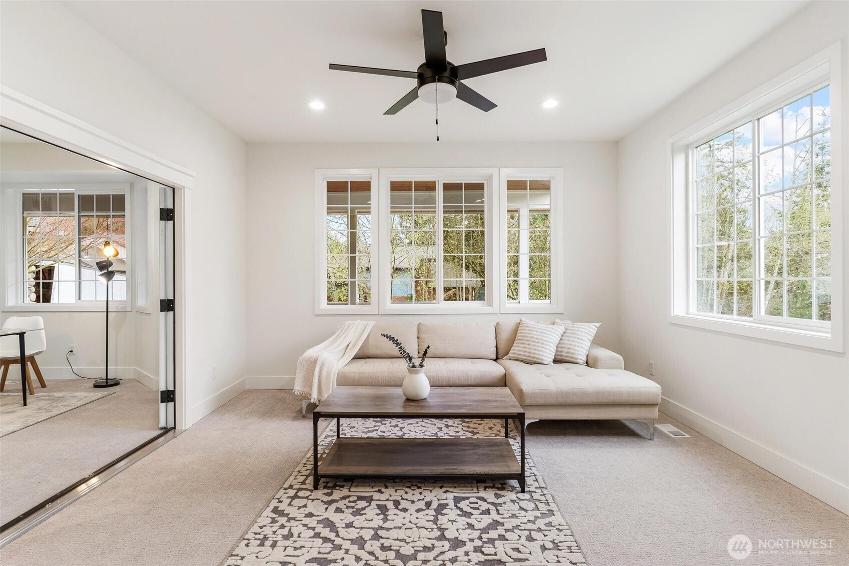 223 South Camano Ridge Road Camano Island, WA 98282 - Photo 20 of 40 a living room with furniture and a window