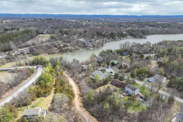 a view of lake and mountain