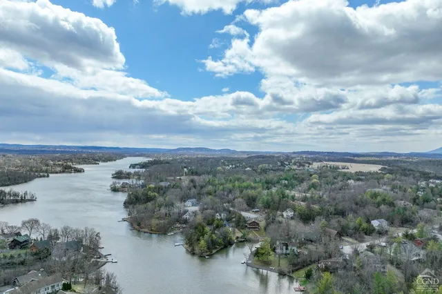 a view of a city and mountains