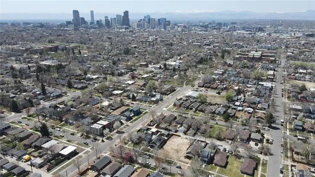 an aerial view of multiple house