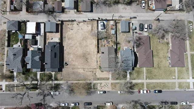 an aerial view of multiple house