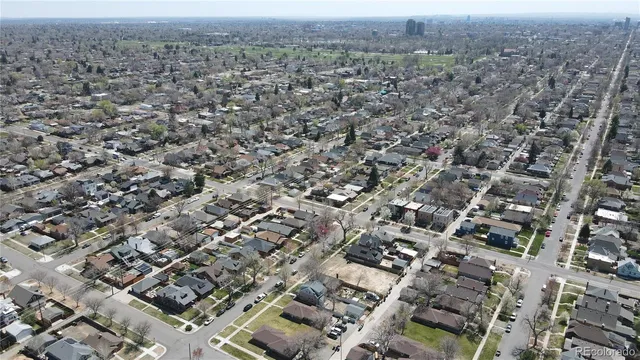an aerial view of multiple house