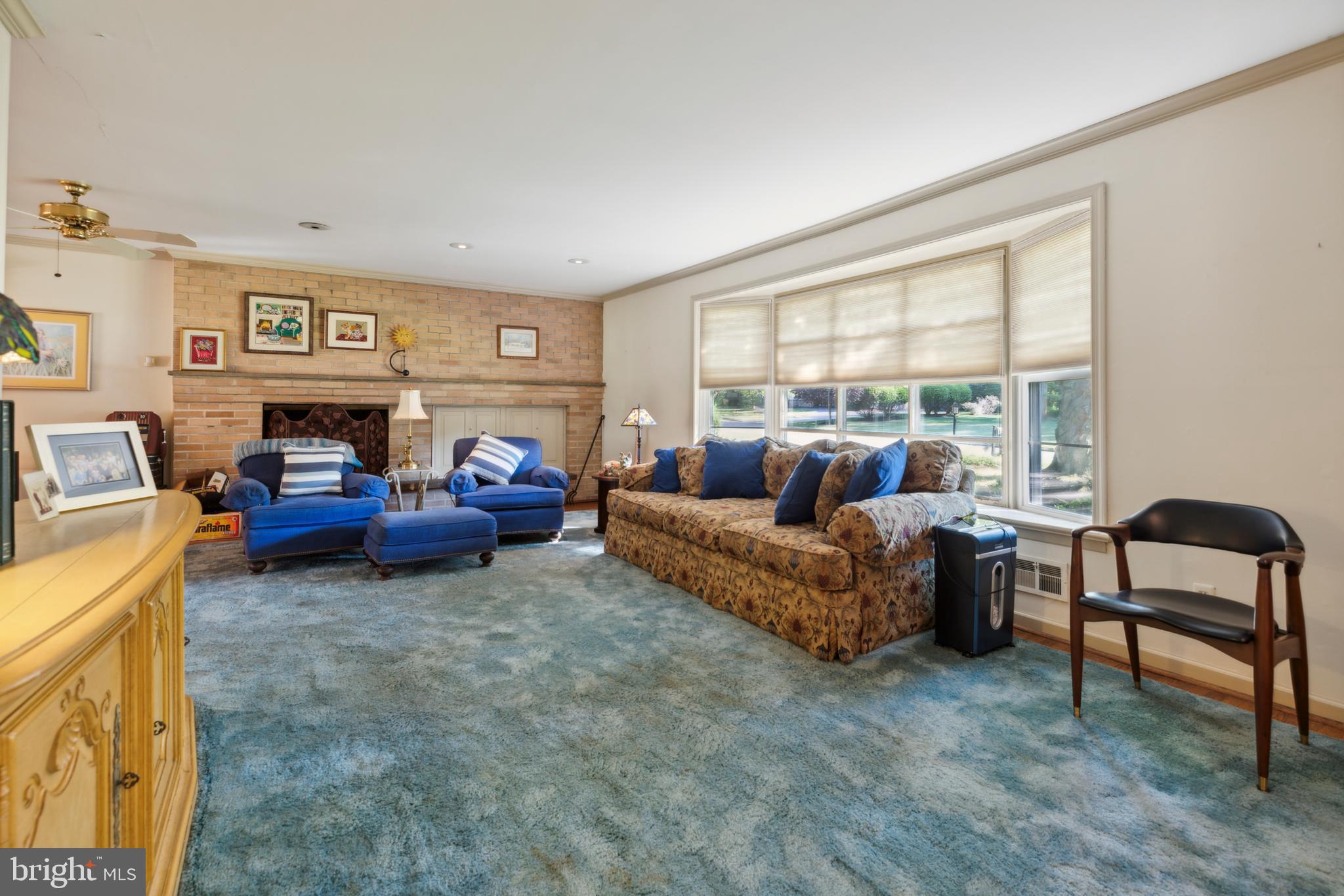 824 Juniper Drive Lafayette Hill, PA 19444 - Photo 6 of 28 Living Room w/Wood Burning Fireplace