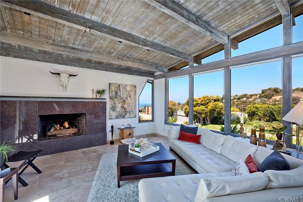 1450 Morningside Drive Laguna Beach, CA 92651 - Photo 2 of 33 Living Room looking toward front yard with ocean view