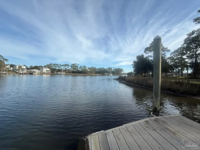 a view of river and deck