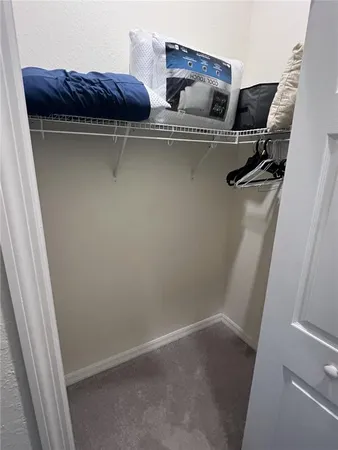 a view of a closet area