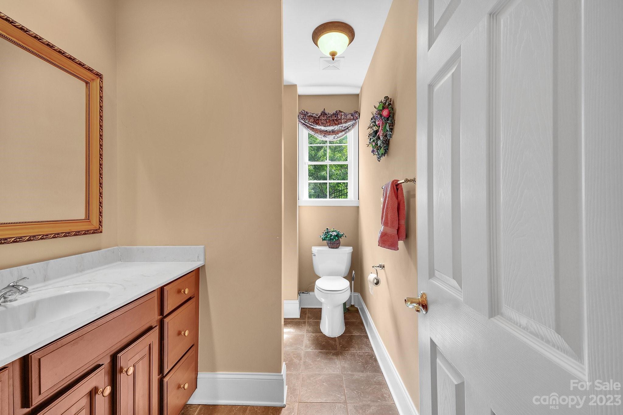 256 Hemingway Lane Fort Mill, SC 29708 - Photo 30 of 41 a bathroom with a sink a toilet and a mirror