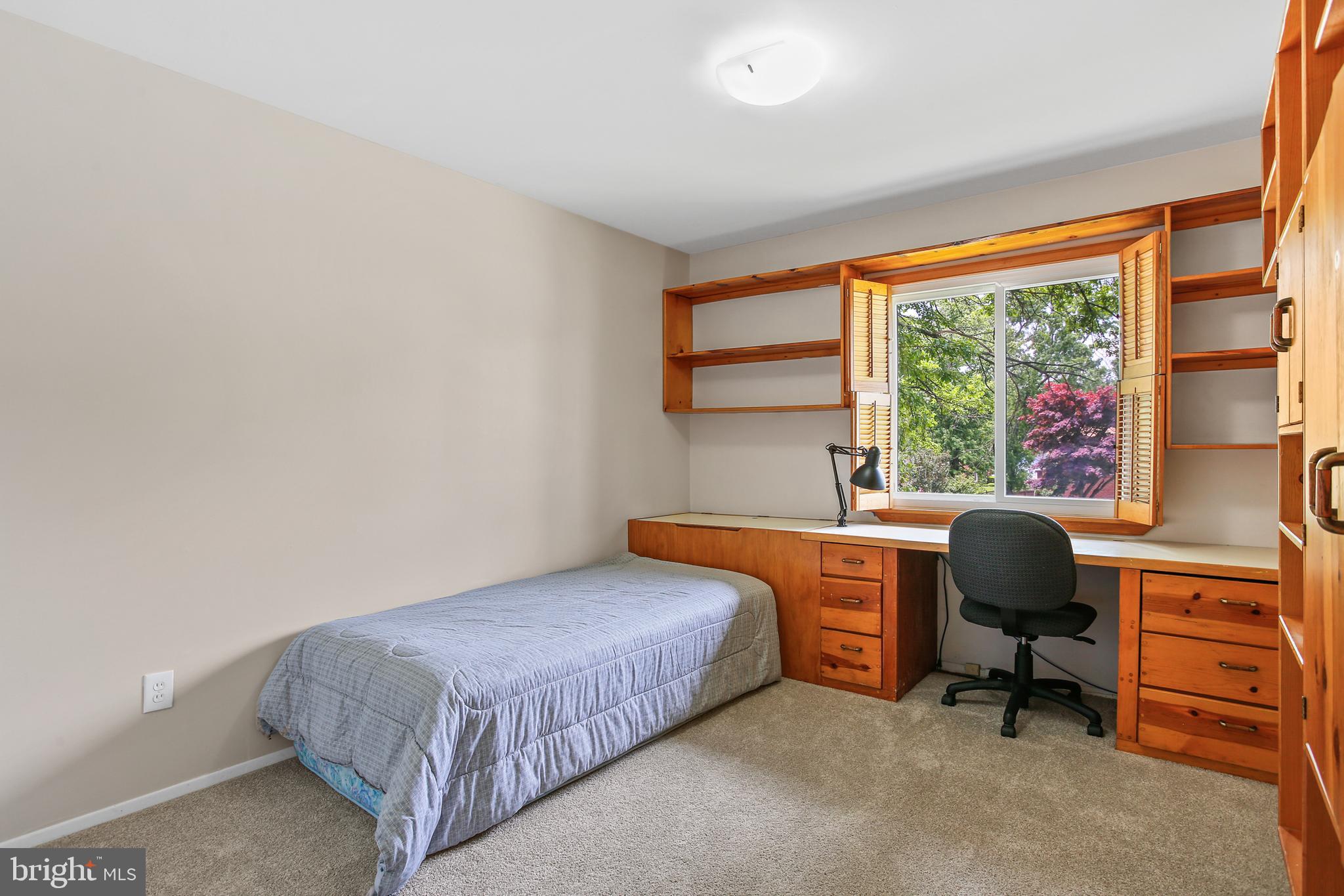 8216 Scotts Level Road Pikesville, MD 21208 - Photo 21 of 42 Bedroom 2 w/ Built-ins
