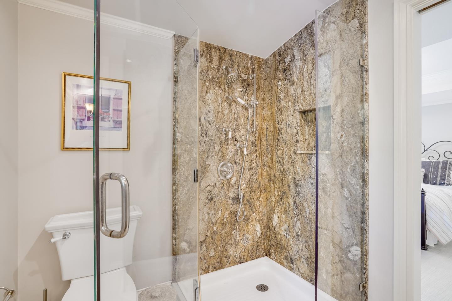 1990 Sharon Road Menlo Park, CA 94025 - Photo 22 of 40 a bathroom with a shower and a sink