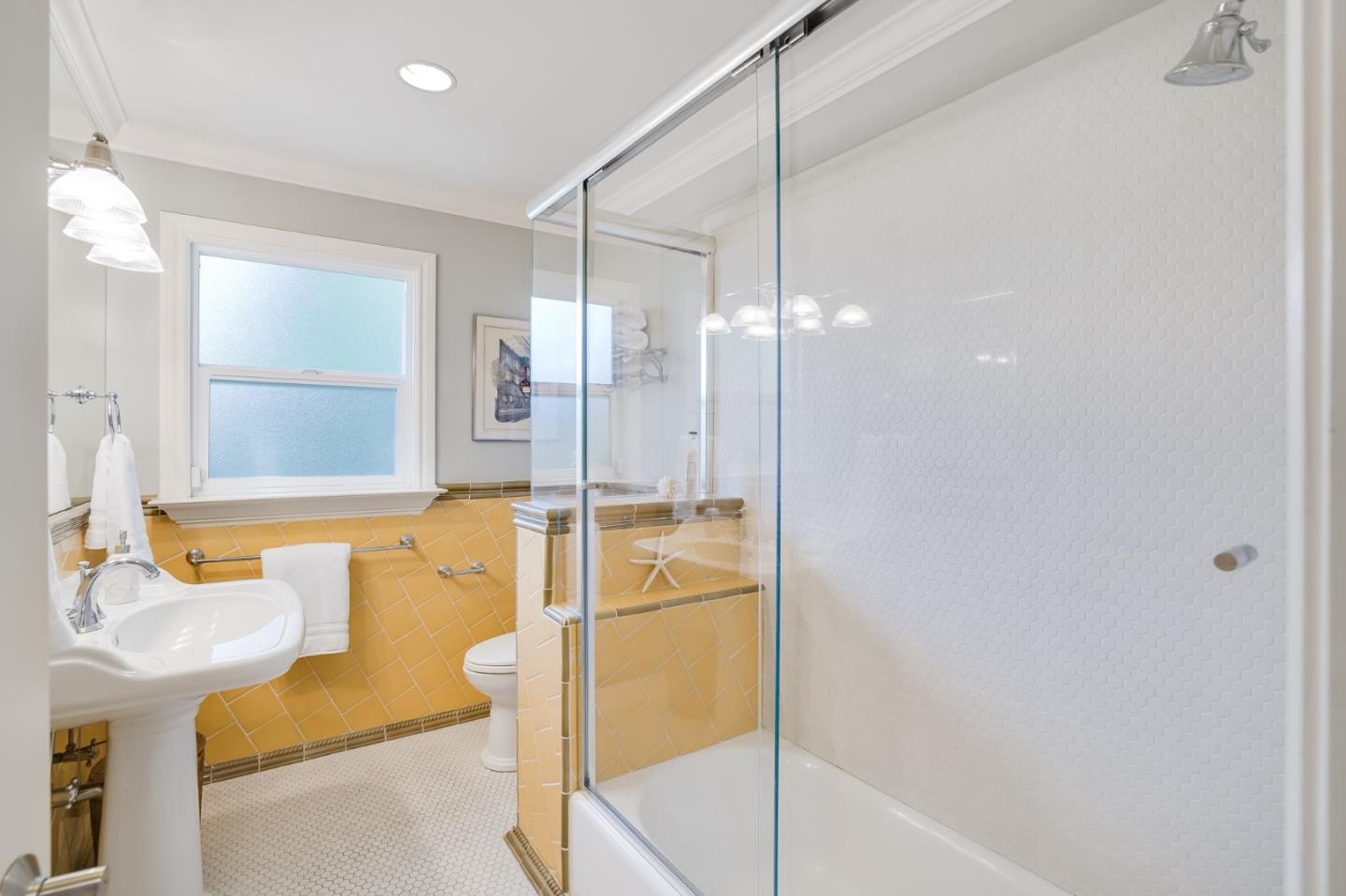 1990 Sharon Road Menlo Park, CA 94025 - Photo 30 of 40 a bathroom with a bathtub and a shower