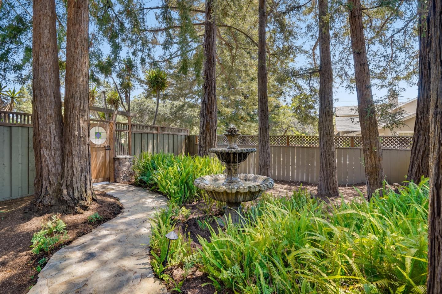 1990 Sharon Road Menlo Park, CA 94025 - Photo 3 of 40 a garden with trees in front of it