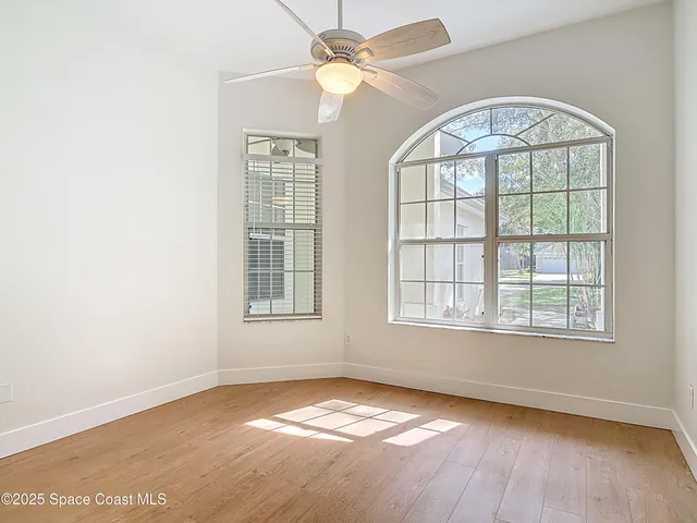 a view of small space with racks on the wall