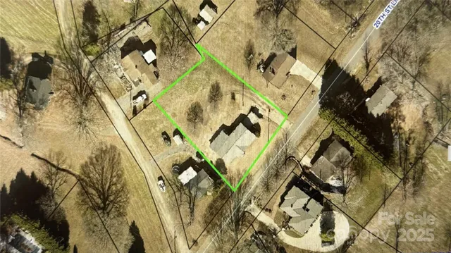 a view of a yard with plants