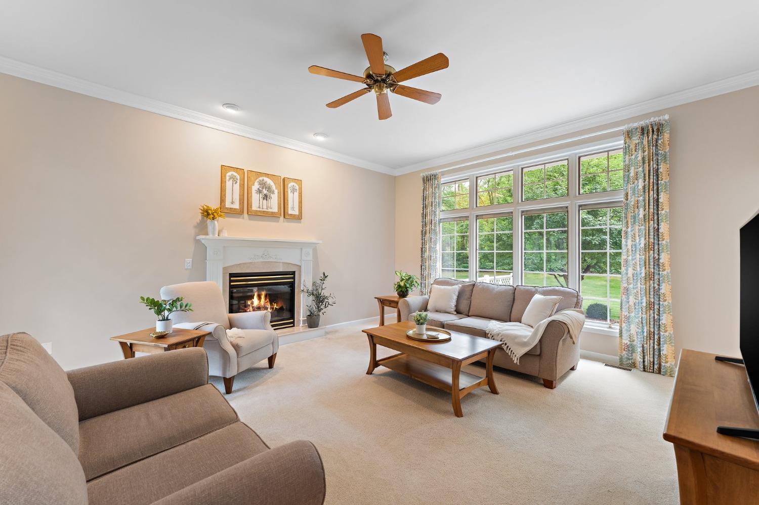 5964 West Schultz Road La Porte, IN 46350 - Photo 15 of 53 a living room with furniture and a fireplace