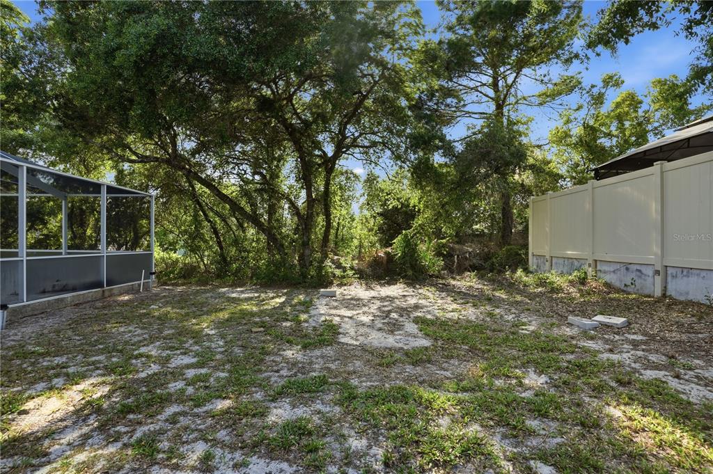 5277 Deltona Boulevard Spring Hill, FL 34606 - Photo 57 of 74 a view of a yard with potted plants and large trees