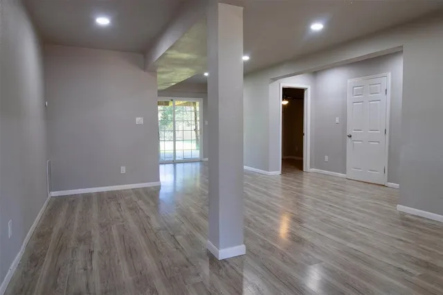 wooden floor in an empty room with wooden floor