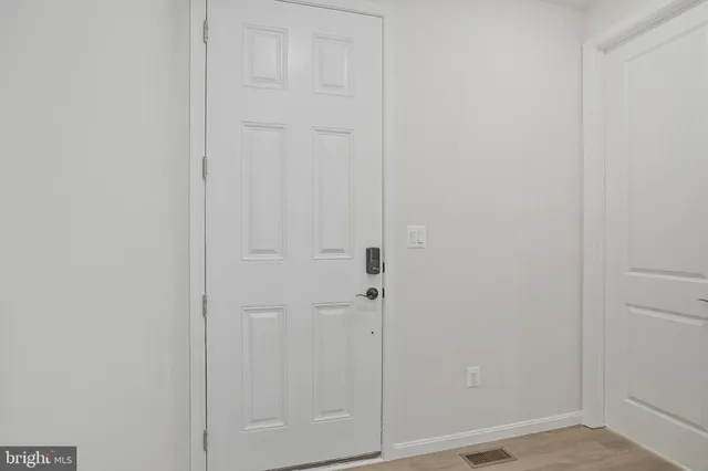 a view of a closet area