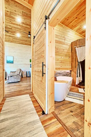 a very nice looking room with a large window