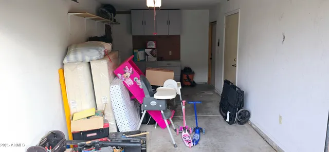 a view of gym equipment and children play room