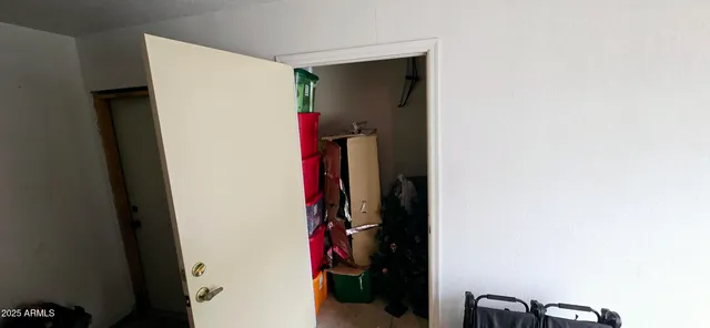 a view of a closet
