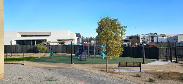 a view of a park with bench