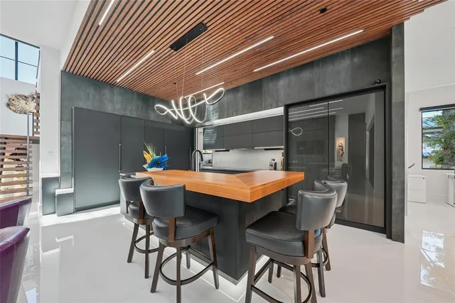 a table and chairs in patio