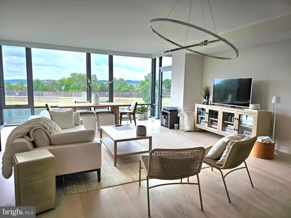 a view of a with a large window