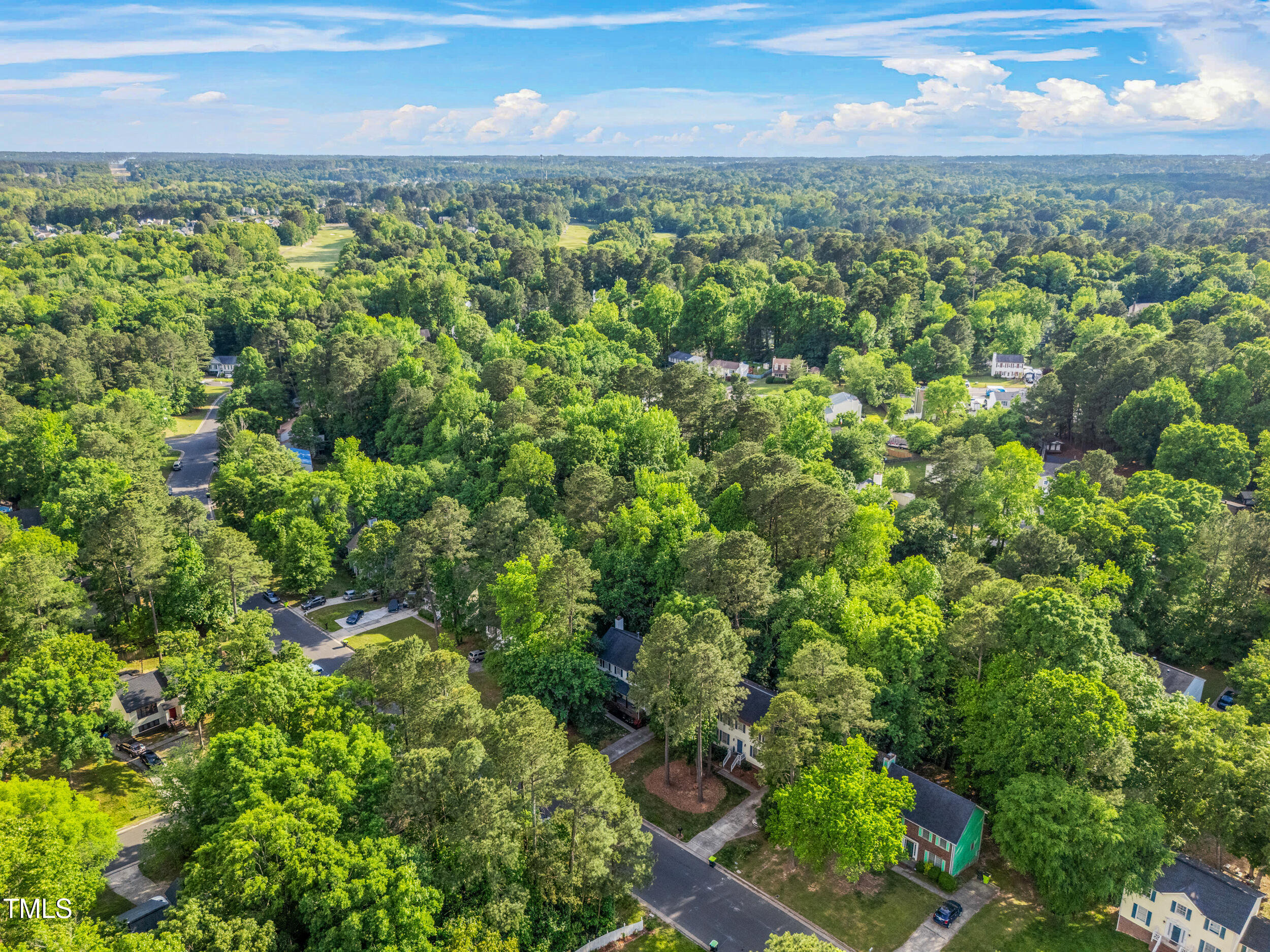 5701 Hadrian Drive Durham, NC 27703 - Photo 40 of 41 an aerial view of a houses with a yard