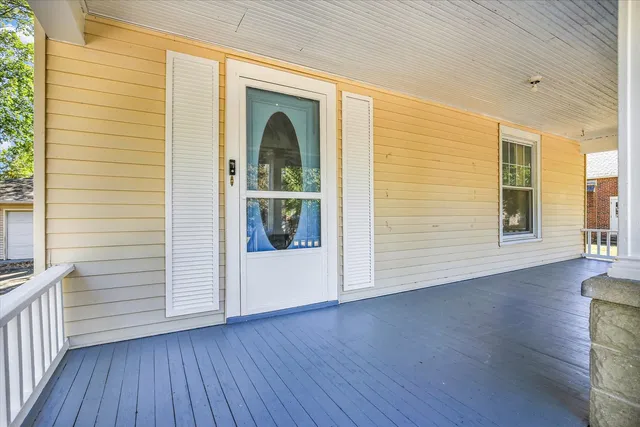 a view of a house with a porch