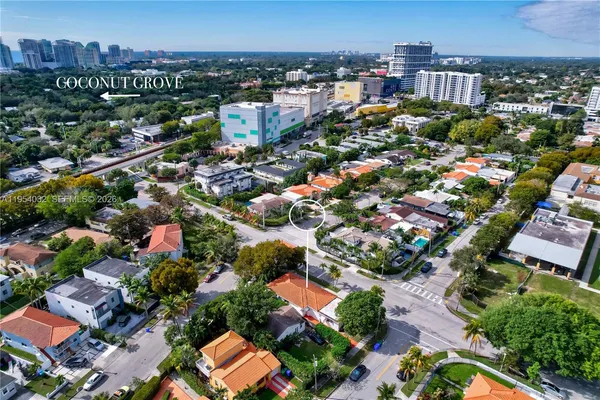 an aerial view of a city