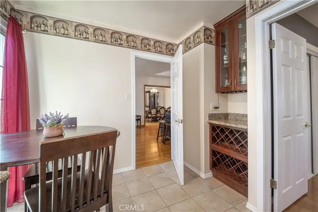 a view of a bedroom from a hallway