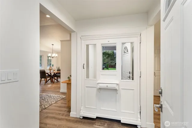 a view of bedroom with a small space