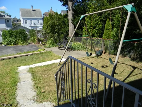 a view of yard from deck