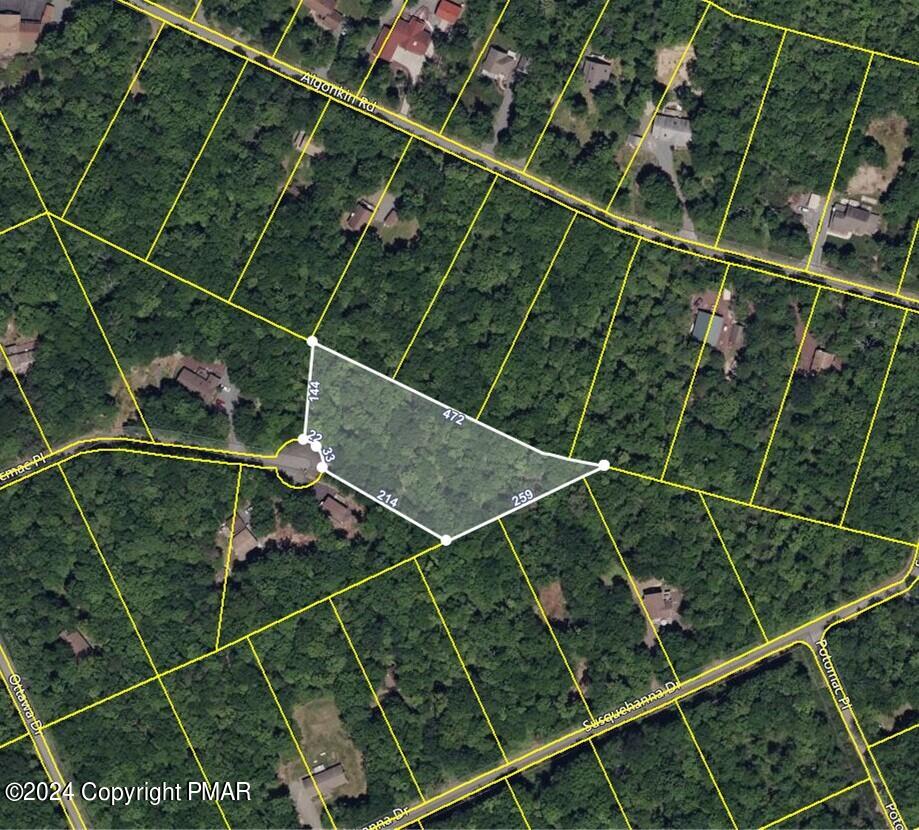 Lot F602 Micmac Place Jim Thorpe, PA 18229 - Photo 2 of 2 Aerial View from Tax Map