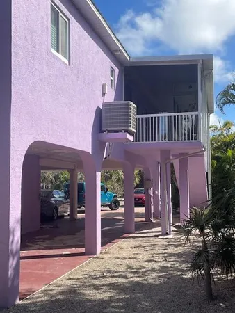 a view of a house with a deck