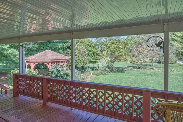 a view of a wooden fence