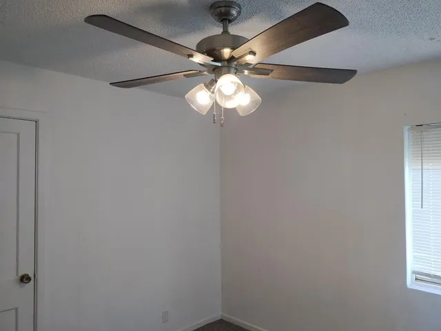 a view of a chandelier fan and a chandelier fan