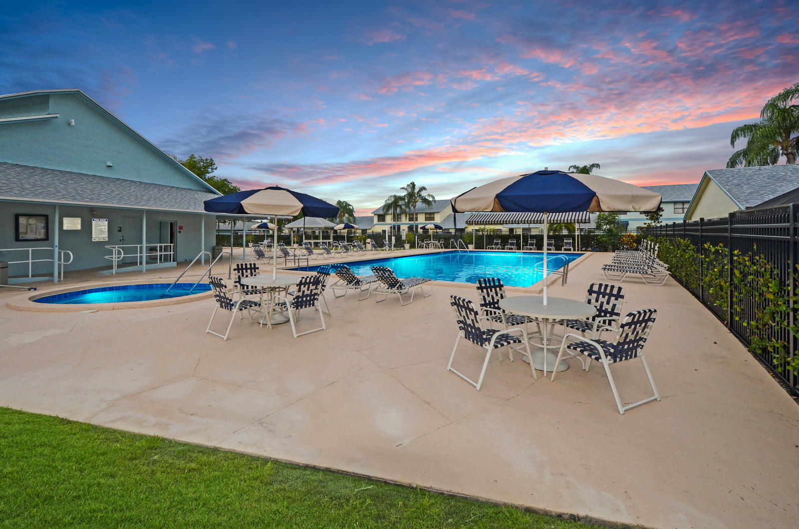 9193 Southwest 20th Street, Unit E Boca Raton, FL 33428 - Photo 54 of 56 Twilight Fun Community Pool
