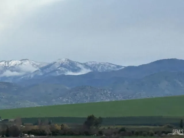 a view of a room with a mountain
