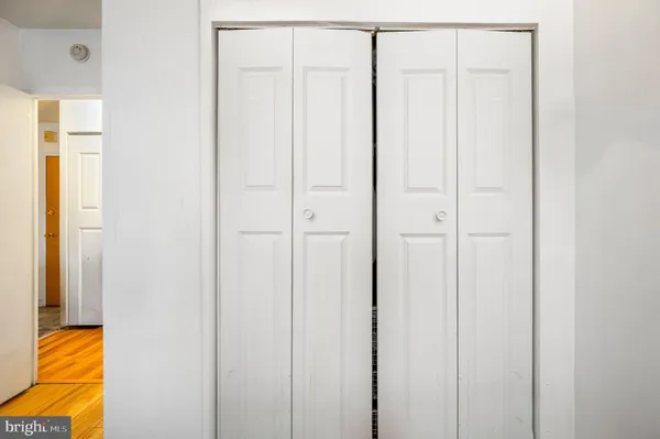 a close view of closet