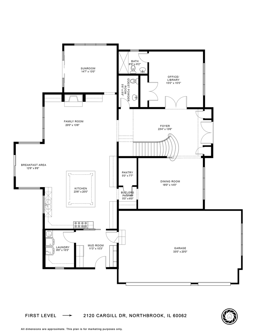 2120 Cargill Drive Northbrook, IL 60062 - Photo 2 of 4 a picture of a floor plan