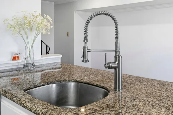 a close view of sink
