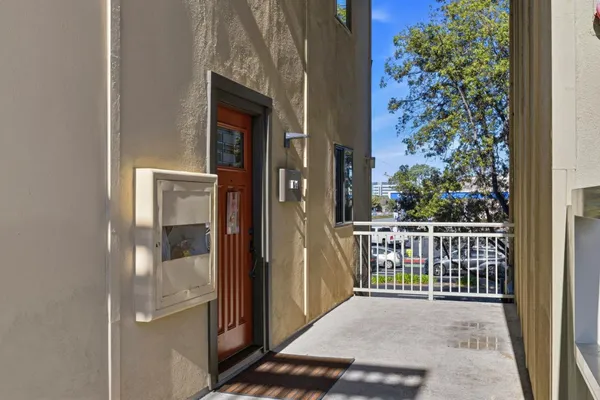 a view of a balcony