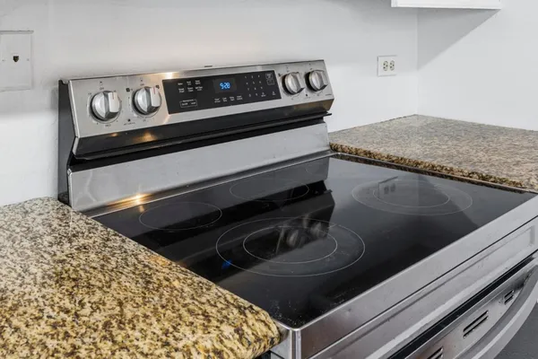 a close view of stove