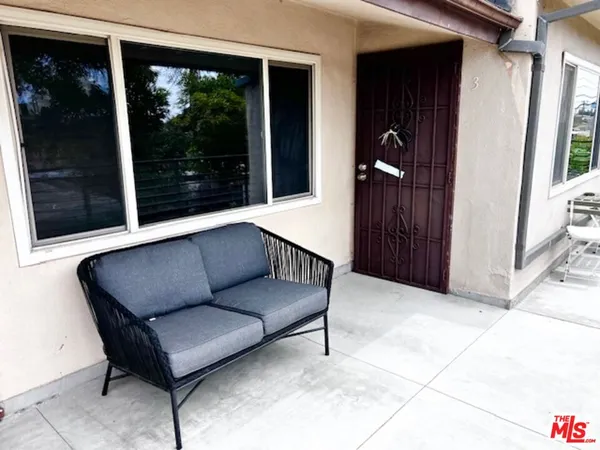 a view of outdoor seating space